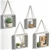 J JACKCUBE DESIGN Mensole quadrate galleggianti da appendere alla parete, in legno, stile rustico, a forma di cubo, scatole decorative in stile bohémien, per soggiorno, camera da letto, ufficio, set