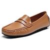 DREAM PAIRS Donna Mocassini Loafers Scarpe di Guida Comfort Scarpe Classico Abbronzatura SDLS2313W-E Taglia 39 (EUR)