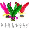 Jastown Kick Shuttlecock,Cinese Jianzi Feather Kicking Shuttlecock,Piume Colorate Jianzi Cinese per per Gioco Sportivo Esercizio Piede,volano del Piede,volano a calci all'aperto o al Coperto (3 PCS)