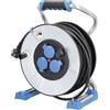 as - Schwabe as ‑ Schwabe IronCoat Xperts avvolgicavo 25 m H07RN‑F 3G2,5, IP44 per esterno, 3 prese con terra + porta USB, indicatore di tensione, Protezione contro le scosse elettriche, Made in Germany