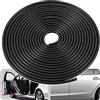 comfleep Striscia protettiva per bordi delle portiere auto, rotolo da 5 m, guarnizione in gomma a forma di U, adatta per la maggior parte delle auto (nero)