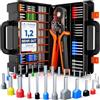 SOMELINE Set di Puntalini, 28 Tipi [0,25-10mm²] Capicorda Elettrici a Crimpare, Pinza Crimpatrice Capicorda, Pinza Capicorda, Crimpatrice Puntalini, Attrezzi Elettricista, Kit Elettricista