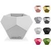 CONCRETTE - Vaso per fiori in cemento, motivo geometrico, Ø 9 cm/Ø 12 cm, 17 colori