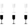 Excelsa Nordic Set 6 Calici Bianchi e Neri, Vetro Spruzzato, Capacità 410 Ml.