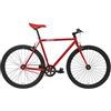 FabricBike- Fixie Bike, cambio fisso, velocità singola, telaio in acciaio Hi-Ten, 10,45 kg. (Taglia M) (S-49cm, Red & Black)
