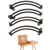 xiruiubao Supporto Cerniera Coperchio Pieghevole Cerniera - 4 Pezzi Supporti Regolabili Curva Retrò per Armadietti, Adatto per Ante di Armadi, Scatole di Legno, Tappeti Tatami, Coperchi, Armadio