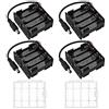 KUOQIY 4 Pezzi 8x1.5V AA Supporto Batteria, KUOQIY 12V Portabatteria con Spina CC, AA Battery Holder, con Custodia Batteria in Plastica
