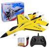 Henakmsl 2CH Aereo Telecomandato SU35, 2,4 GHz Aereo RC Aeroplano Telecomandato con 2 Batterie e Luci Colorate, Aliante Volante Telecomandato per Adatto a Bambini/Adulti/Principianti, Giallo