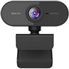 Guijiyi Dewanxin Webcam per PC, Webcam 1080p Full HD per PC, Laptop y Mac, USB 2.0 Videocamera con Microfono a Cancellazione di Rumore e Base Girevole a 360 °, per Videochiamate, Studio, Conferenza, Giochi