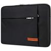 Lacdo Borsa Protettiva Custodia per 15 Pollici New MacBook Air M4 A3241 2025/M3 A3114/M2 A2941 2024-2023, 15 Pollici MacBook Pro A1990 A1707, Dell XPS 15 2022-2020 Computer Bag, Nero