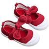 DEBAIJIA Scarpe Tela 1-12 Anni Bambino Ragazza Bowknot Antiscivolo Moda Casuale Sportivo Scarpe Piatte Scarpe da Ginnastica Suole Morbide 29 EU Rosso