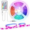 TASMOR Striscia LED da 2 m, striscia LED RGB, retroilluminazione LED, 16 colori e 4 modalità, striscia LED con musica, catena luminosa a LED con telecomando, per TV da 40 a 60 pollici, PC
