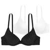 DORINA D17256A5-2P, Reggiseno Donna, Multicolore (Nero/Bianco), 80A, Pacco da 2