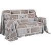 HomeLife Telo Copridivano 3 Posti in Cotone [180X290 cm] Made in Italy | Copritutto per Poltrona e Divano | Arredo Casa Estivo | Fantasia Shabby Chic Beige