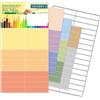 GamesMonkey Arterby's® - 128 Etichette Adesive Matite Penne Pennarelli - 10 x 46 mm - 12 Colori - Vinile Impermeabile Colorate Bambini Scuola Asilo Nomi Libri Quaderni (COL002)