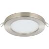 Eglo Fueva Flex - Faretto da incasso LED, plafoniera rotonda, lampada da soffitto in alluminio in nichel opaco e plastica in bianco, colore luce bianco neutro, Ø 11,7 cm