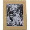 DRW Set di 2 portafoto per fotografia da 15 x 20 cm in legno dm e carta rattan in naturale 21 x 26 x 1,2 cm