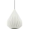 Eglo Minting - Lampada a sospensione da appendere sopra il tavolo da pranzo, con paralume plissettato, in metallo nero e carta bianca, con attacco E27, diametro 31 cm