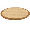 Homestyle4u Borders Tappeto Sisal Fibra Naturale Marrone 150 Cm Rotondo, Singolo