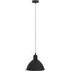 EGLO Priddy - Lampada a sospensione da appendere sopra il tavolo da pranzo, rotonda, in metallo di colore bianco e nero, con attacco E27, diametro 30,5 cm