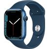 Apple Watch Series 7 Alluminio 45 mm (2021) | GPS + Cellular | blu | Cinturino Sport Blu abisso