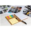 Ufficio personalizzati Set scrivania con sticky notes, blocco e penna in carta riciclata Eldred personalizzate o neutre