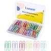 200pcs Graffette colorate Clip per ufficio Set di graffette colorate  resistenti e antiruggine Graffette in metallo rivestito