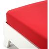 Caleffi Lenzuolo sotto con angoli Cotone tinta unita Matrimoniale Rosso in Cotone - 01246
