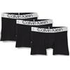 Calvin Klein Boxer Uomo Confezione da 3 Cotone Elasticizzato, Nero (Black), L