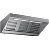 Allforfood Cappa a parete tipo snack in acciaio inox aisi 304 - filtri a labirinto - illuminazione al neon - portata m³/h 1050 - lunghezza cm 120 - profondità cm 70 - altezza cm 45