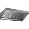 Allforfood Cappa a parete tipo snack in acciaio inox aisi 304 - filtri a labirinto - faretti a led - portata m³/h 1050 - lunghezza cm 120 - profondità cm 70 - altezza cm 45