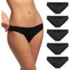 Pompea Pack 5 Pezzi Slip Vita Bassa Cotton Planet Cotone Bianco