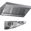 Allforfood Cappa autoaspirante a parete tipo snack in acciaio inox aisi 304 - filtri a labirinto - faretti a led - portata m³/h 1050 - lunghezza cm 120 - profondità cm 70 - altezza cm 45 - potenza w 147 - motoventilatore mod. sdr 7/7