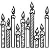 Aladine - Timbro in legno candela - per biglietti di compleanno