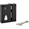 THIRARD - Serratura Verticale Applicare 6 Gorges a Fouillot per Porta Ingresso - Destra - Asse 45 mm - Quadro 7 mm - 75x130 mm - Nero - 2 Chiavi - Cassa e Scrocco Acciaio Curvato - Meccanismo 6 Gorges