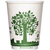 Tessera Bio Products Q530014WGC - Set di 25 bicchieri di carta a doppia parete, a base d'acqua, con parete esterna in rilievo, colore: Verde City, capacità 12 oz