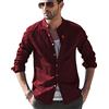 LVCBL - Camicia da uomo a maniche lunghe, estiva, per il tempo libero, in lino, vestibilità normale, XXXL