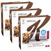 CAIYA 3X Special K Barrette di Cereali al Cioccolato Fondente con Frumento 100% Integrale, 129g [3 Confezioni]