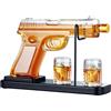 Kollea Set di decanter per whisky da 15 oz e bicchieri da 2 oz, dispenser per liquori Scotch Bourbon, set regalo per uomini e papà, regalo di compleanno, anniversario, San Valentino