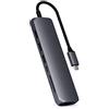 SATECHI Adattatore USB-C Slim con Ethernet, HDMI 4K, Ricarica USB-C PD 60W, 2 Porte USB-A Lettore SD/MicroSD - per Macbook Pro/Air M2/M1, iPad Pro/Air M2/M1, Mac Mini M2 e iMac M1 (Grigio Siderale)