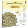 Ursus 43520007F - Diamond Painting Mandala Set 7, set artigianale con tela e pietre nei toni del menta, arancio e giallo