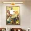TYhogar Applique Parete LED 60cm 12W Illuminazione Specchio Bagno IP44 3000K Ottone Braccio Regolabile Interruttore a Trazione Luce da Lettura per Comodino
