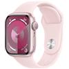 APPLE Watch Series 9 GPS, Cassa 41 mm in alluminio rosa con Cinturino Sport confetto - M/L