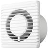 MKK Ventilatore da bagno Ø 100 mm, ventilatore da soggiorno, standard, silenzioso, basso consumo energetico, adatto per bagni e cucine Ventilatore 28dB/1m 26dB/3m - 93 m³/h