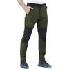 CARETOO Pantaloni Trekking Uomo Funzionali Softshell Pantaloni Autunno Impermeabili e Traspiranti Sport all'aperto Montagna Escursionismo Verde, S