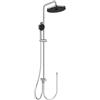 Ideal Standard BD585SI ALU+ colonna doccia con deviatore, 2 mensole,  doccetta a mano a 2 funzioni e soffione rotondo Ø 26 cm, da abbinare a  miscelatore a 1 via a incasso o