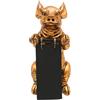 Dekohelden24 Statuetta decorativa a forma di maiale in oro, con lavagna scrivibile, in poliresina, dimensioni: 11 x 11,5 x 22 cm, 22 cm
