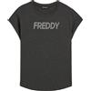 Freddy T-shirt mélange con maniche ad aletta e stampa FREDDY argento