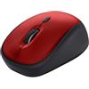 Trust Yvi Mouse Mano Destra RF Wireless Ottico 1600 DPI Nero-Rosso