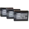 vhbw 3x Batteria Set 500mAh (7.2V) compatibile con Camcorder Fotocamera Sony Cybershot DSC-HX100,DSC-HX100V, DSC-HX200V, DSC-HX200V, HXR-MC1P sostituisce NP-FH40,NP-FH50